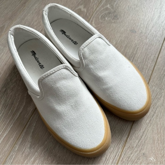 Madewell Shoes Sidewalk Slip-On Sneakers in Recycled Canvas White 6 - Picture 4 of 12
